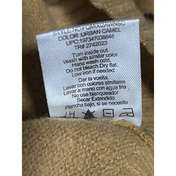 French Connection Essentials Sweater Womens Medium Fair Isle Nordic Camel Brown - Picture 6 of 9